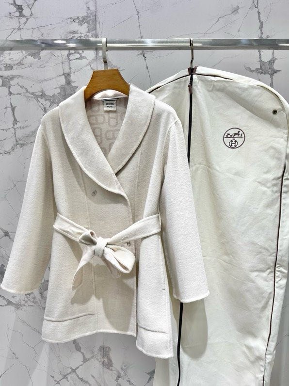 Двостороннє кашемірове пальто середньої довжини