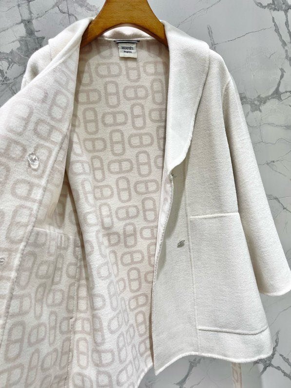 Двостороннє кашемірове пальто середньої довжини фото 2