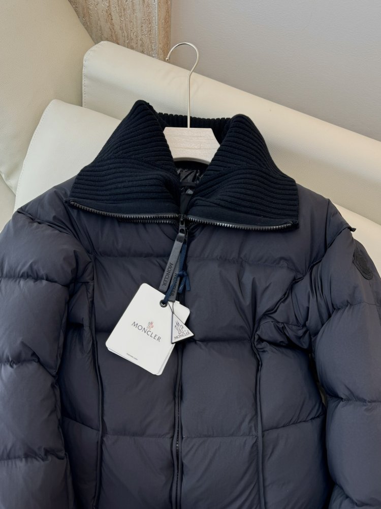 Двусторонний длинный пуховик с воротником-стойкой фото 5