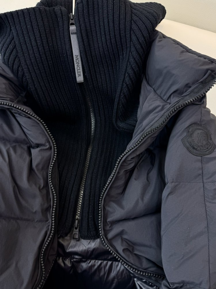 Двусторонний длинный пуховик с воротником-стойкой фото 7