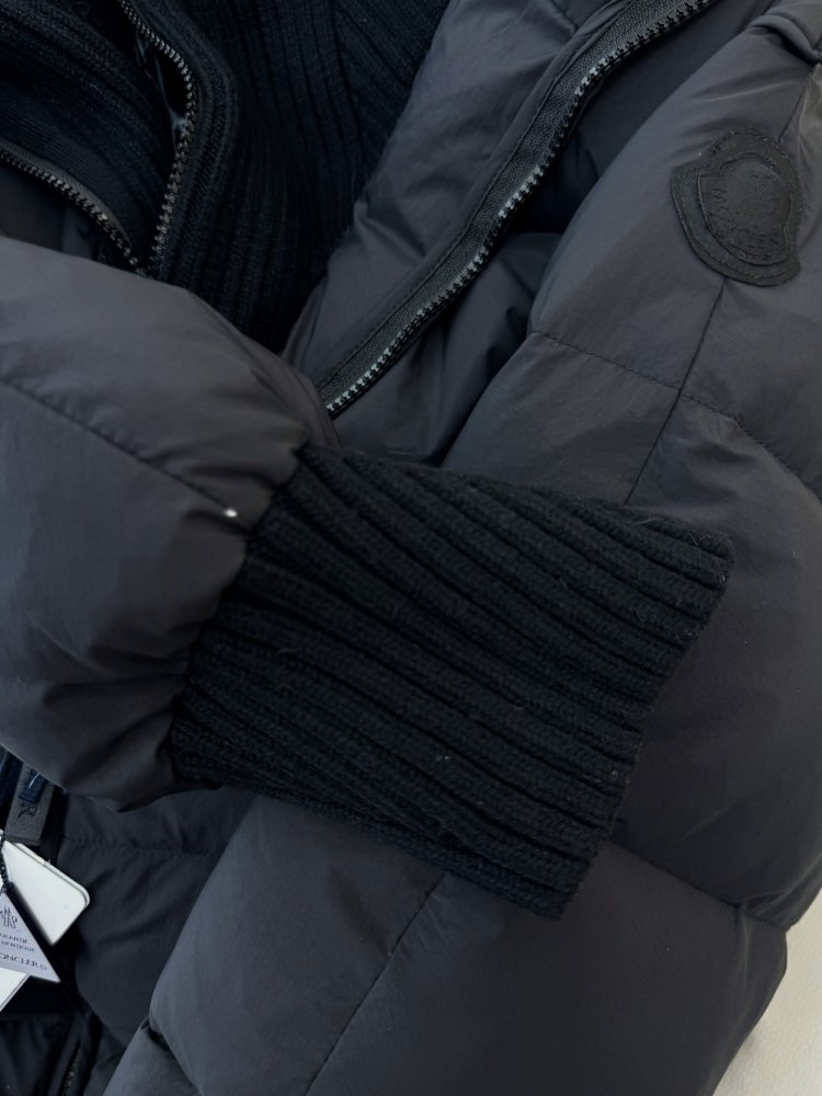 Двусторонний длинный пуховик с воротником-стойкой фото 8