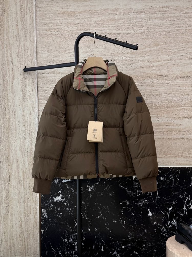 Двусторонний пуховик с длинными рукавами