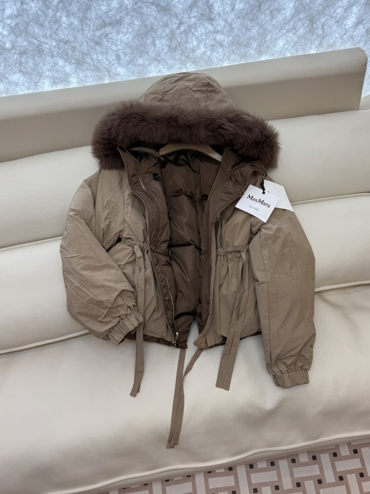 Двусторонний пуховик, воротник из меха лисы фото 5