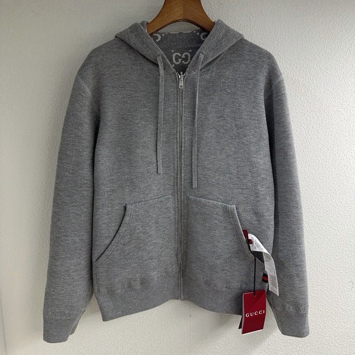 Двусторонний трикотажный кардиган с капюшоном на молнии фото 3