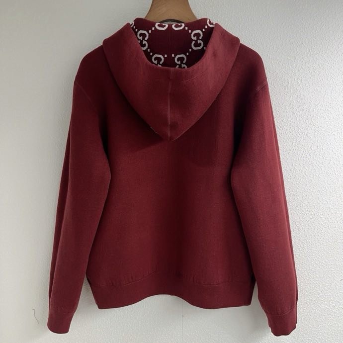 Двусторонний трикотажный кардиган с капюшоном на молнии фото 9