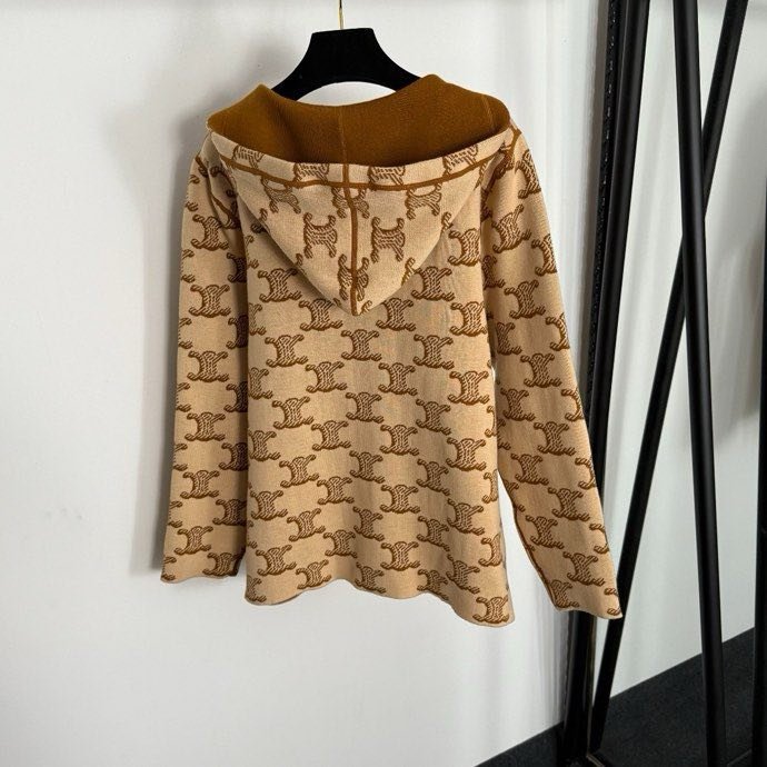 Двусторонняя куртка кардиган с длинными рукавами и капюшоном из кашемира фото 4