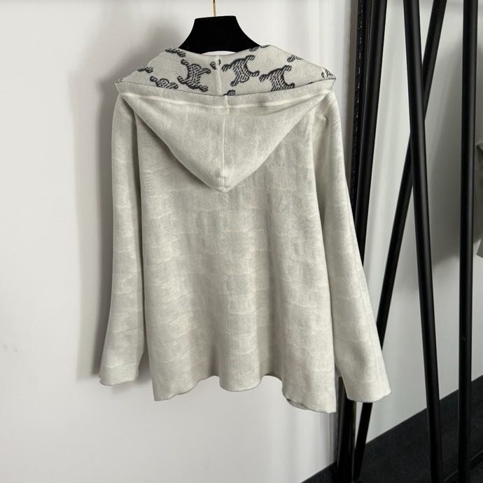 Двусторонняя куртка кардиган с длинными рукавами и капюшоном из кашемира фото 7