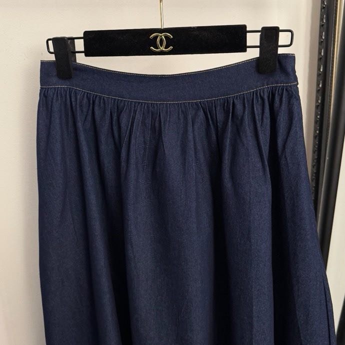 Джинсовая юбка миди фото 2