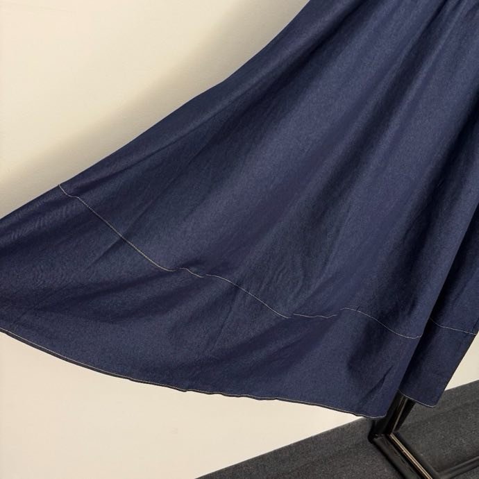 Джинсовая юбка миди фото 5