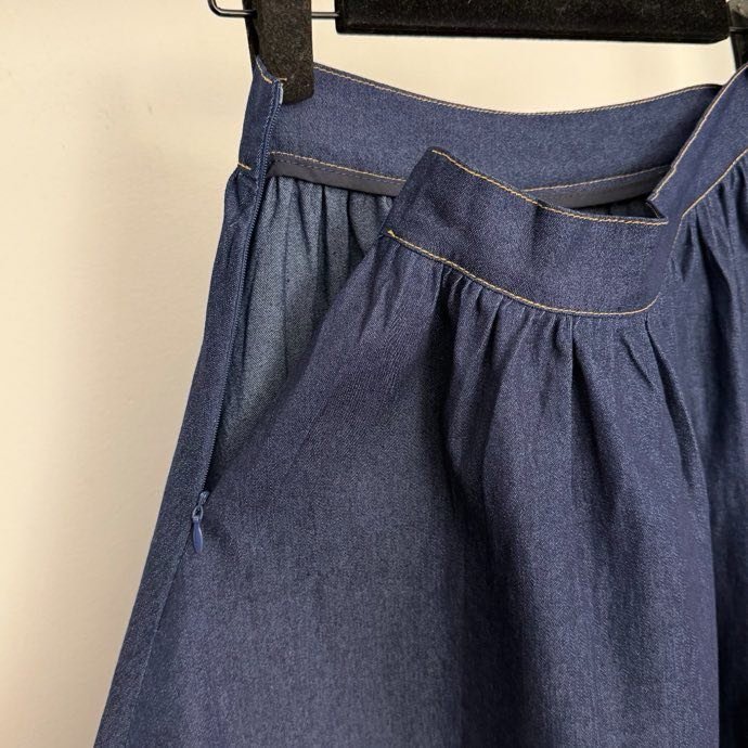 Джинсовая юбка миди фото 6