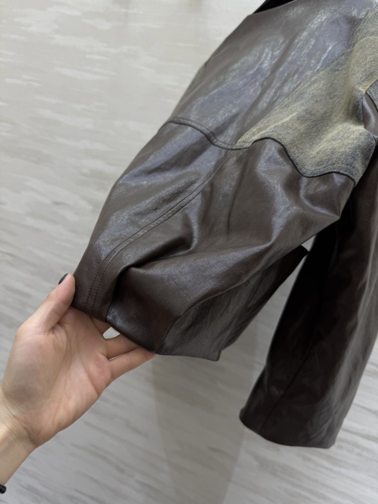 Denim feather jacket women's фото 3