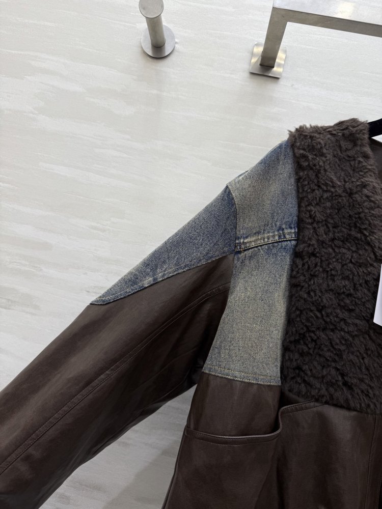 Denim feather jacket women's фото 4