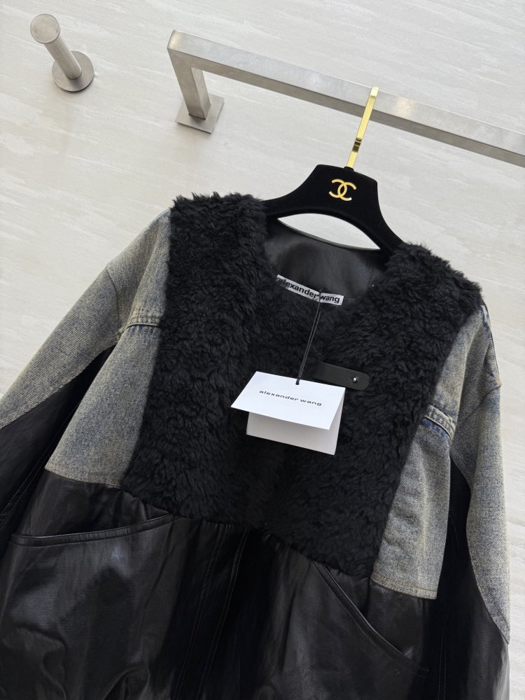 Denim feather jacket women's фото 5