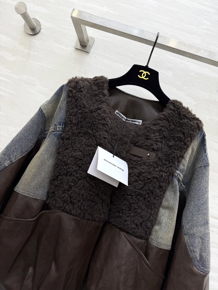 Denim feather jacket women's фото 5