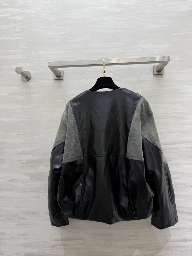 Denim feather jacket women's фото 6