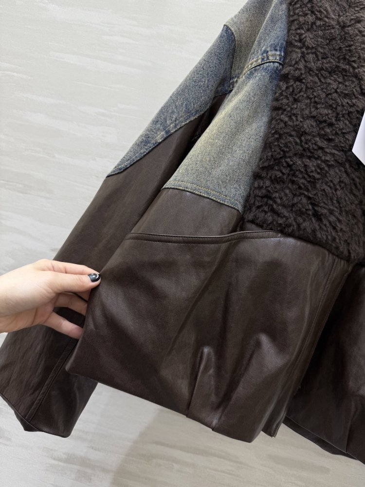 Denim feather jacket women's фото 6