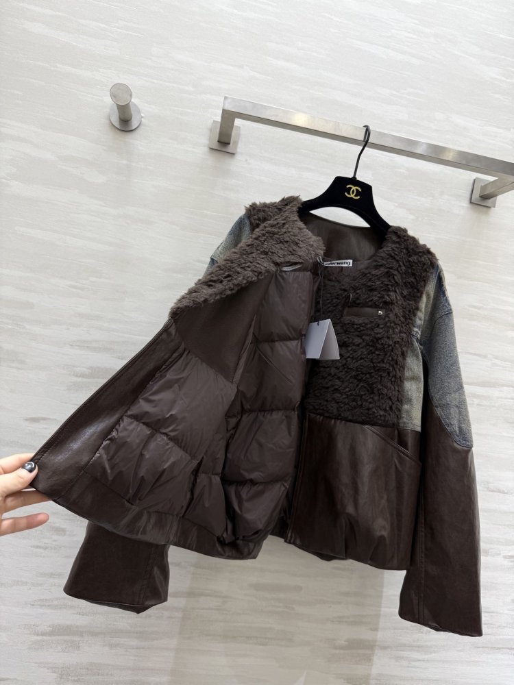 Denim feather jacket women's фото 7