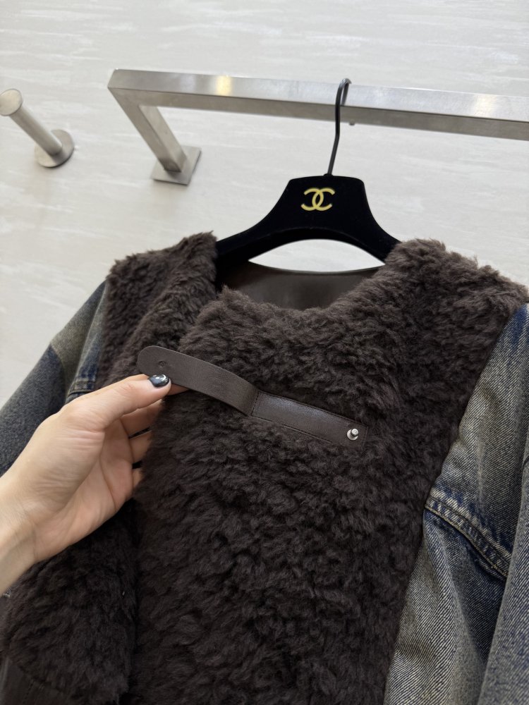 Denim feather jacket women's фото 8