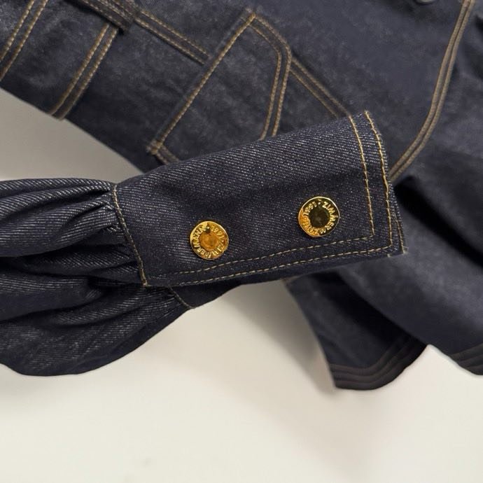 Джинсовое платье с бантом на вороте фото 7