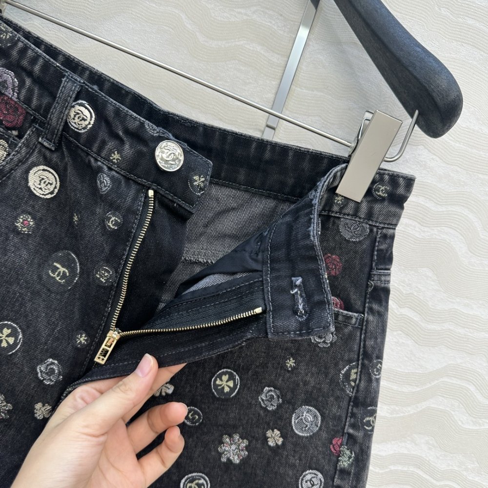 Джинсовые шорты Coco girl с принтом фото 5