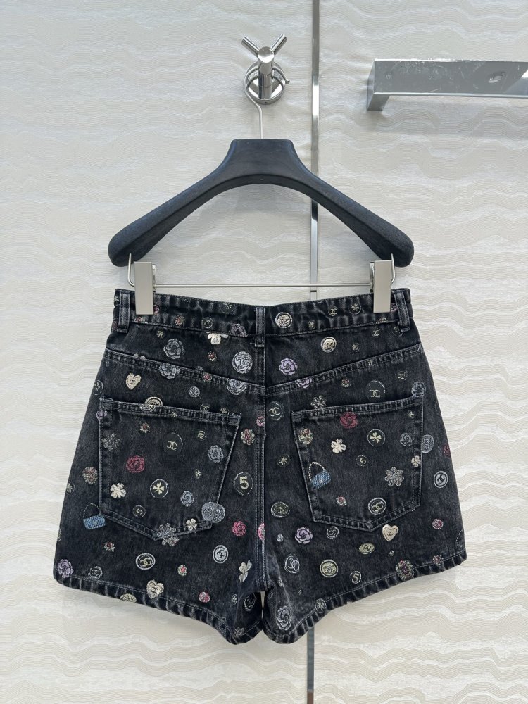Джинсовые шорты Coco girl с принтом фото 8
