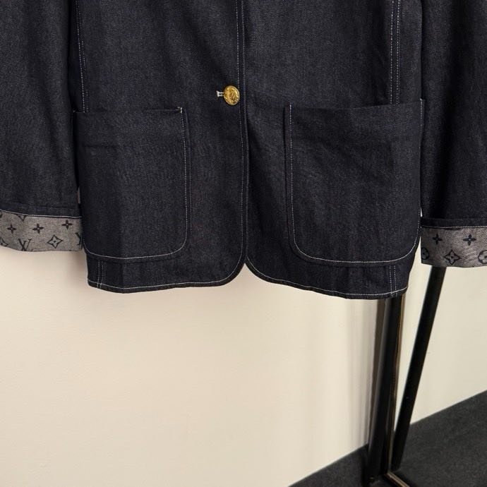 Джинсовый блейзер с длинными рукавами фото 2