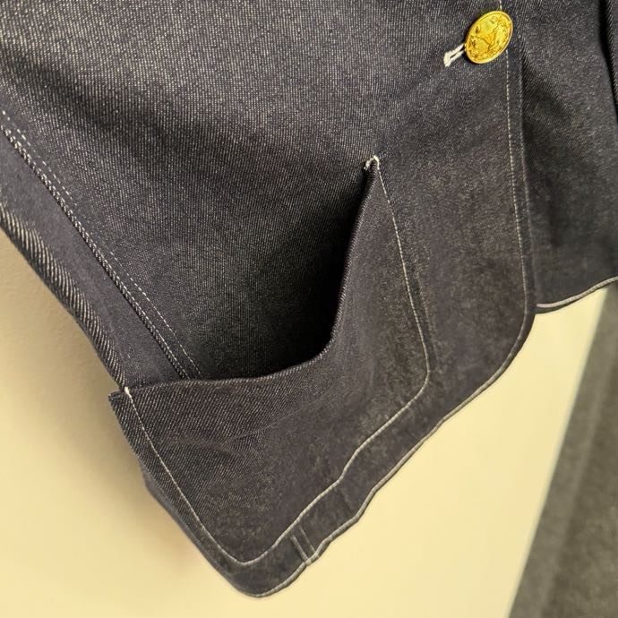 Джинсовый блейзер с длинными рукавами фото 5