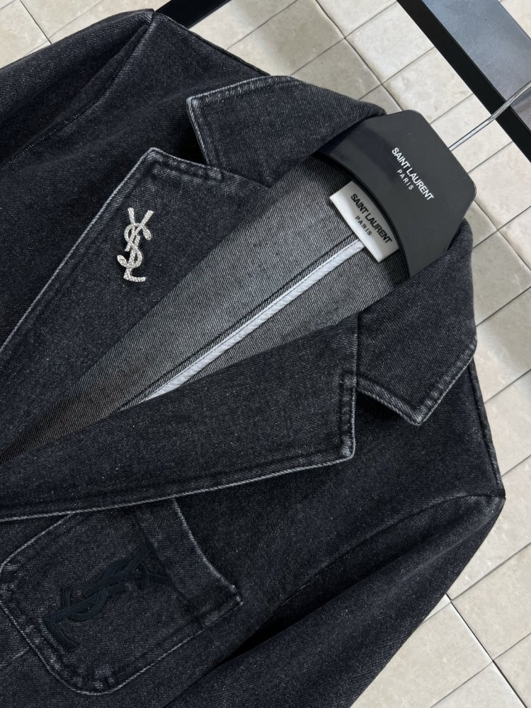 Джинсовый блейзер женский фото 2