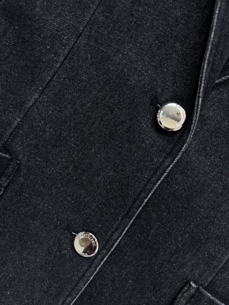 Джинсовый блейзер женский фото 3