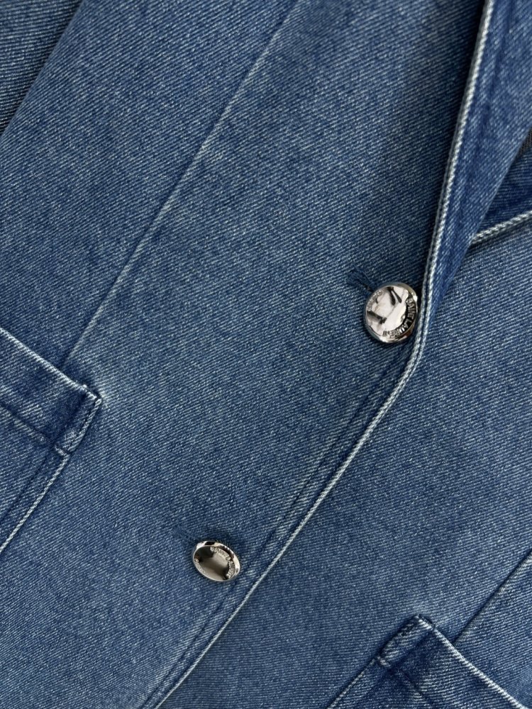 Джинсовый блейзер женский фото 3