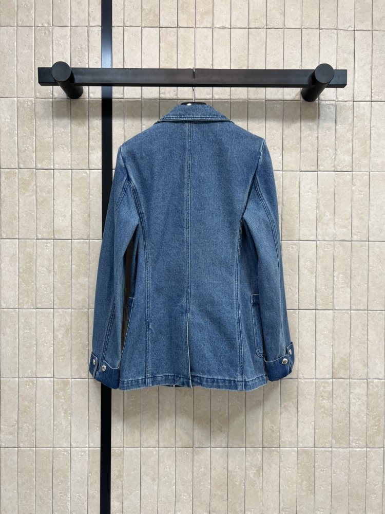 Джинсовый блейзер женский фото 7