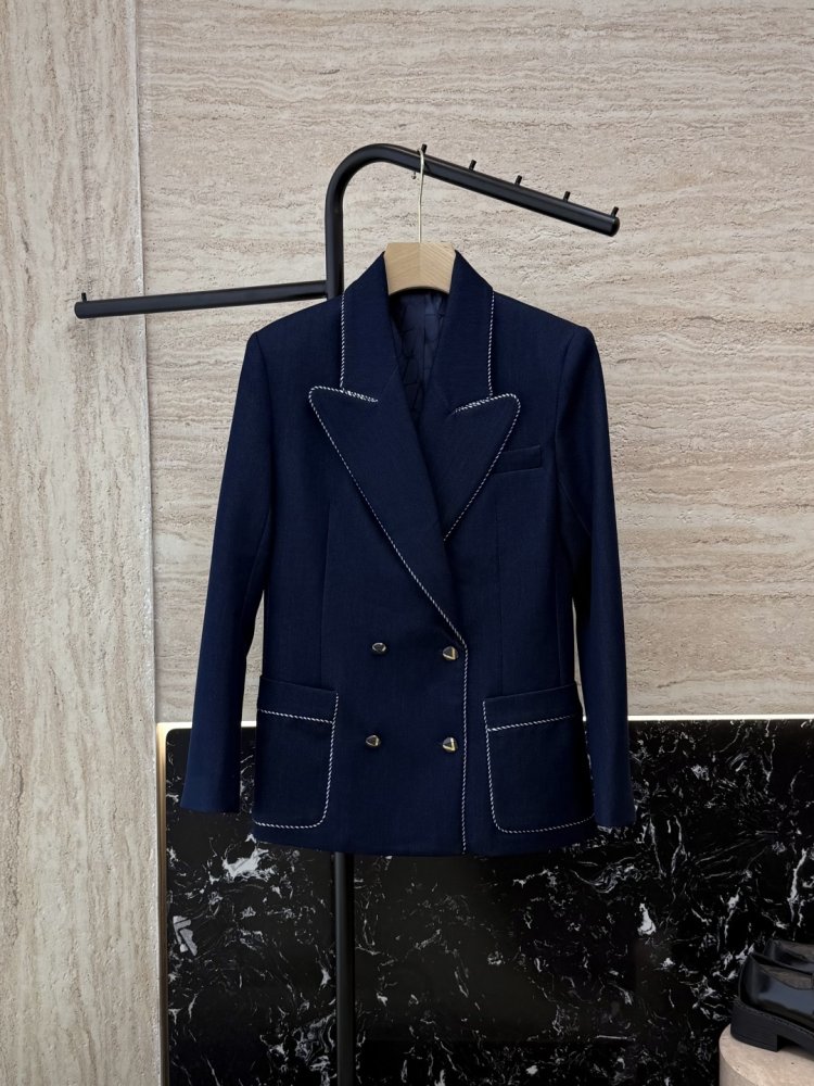 Джинсовый синий блейзер