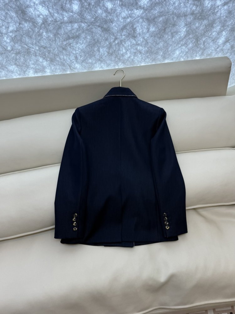 Джинсовый синий блейзер фото 4