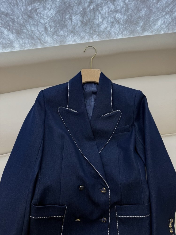 Джинсовый синий блейзер фото 6