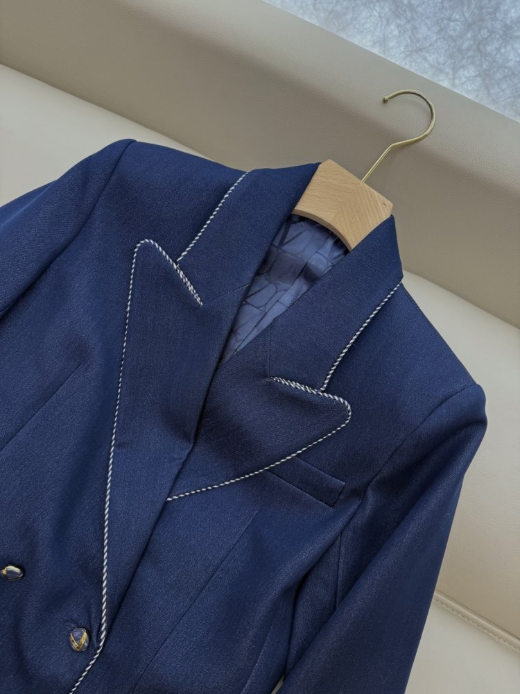 Джинсовый синий блейзер фото 7