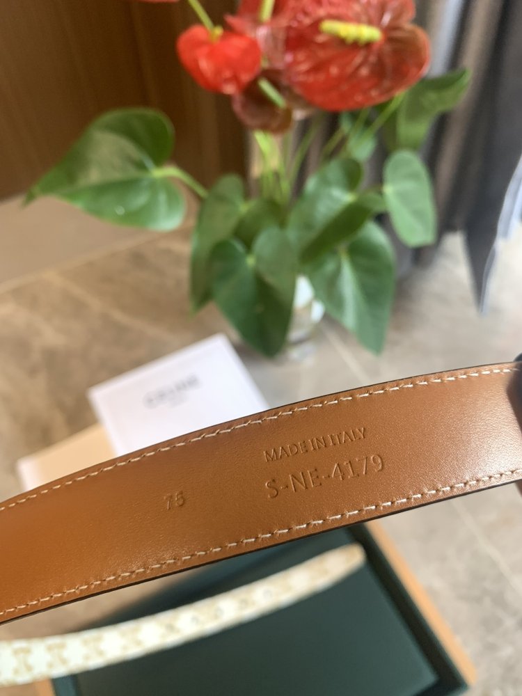 Belt leather 25 mm фото 3