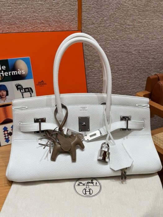 Сумка SHOULDER BIRKIN BLANC в коже Clemence 42 см фото 2