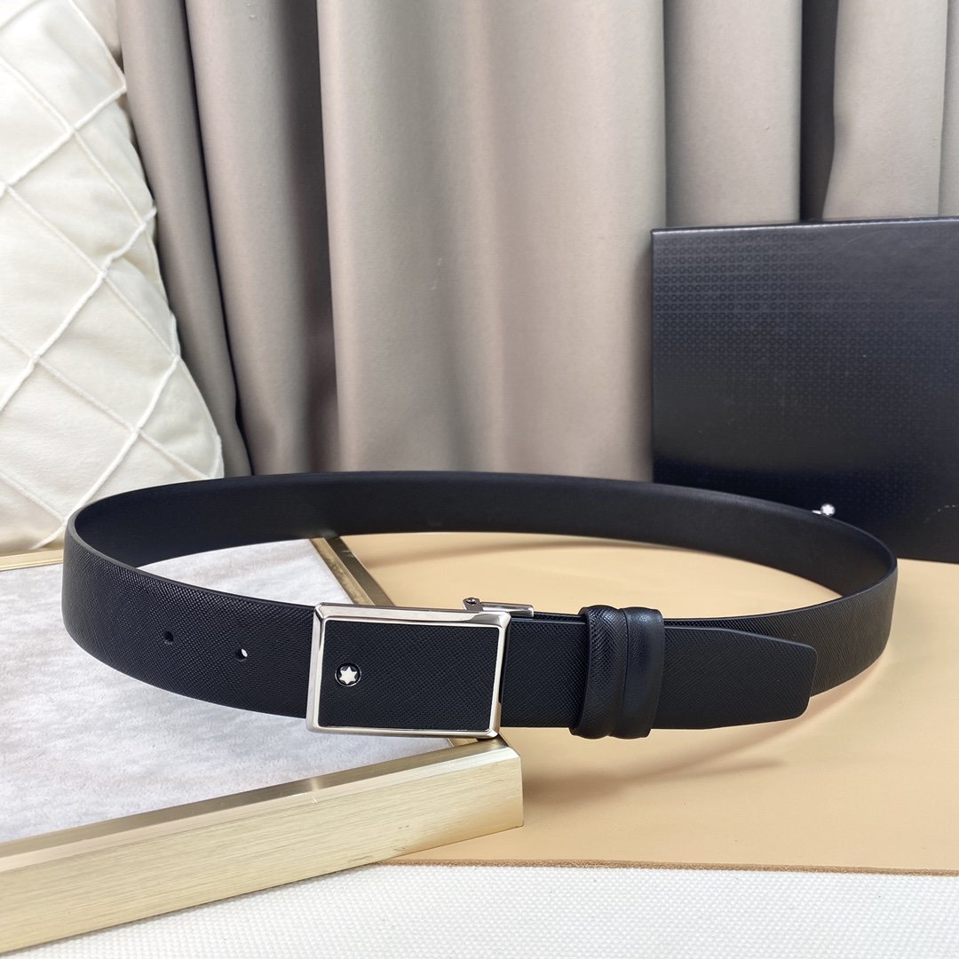 Male leather belt 3.5 cm