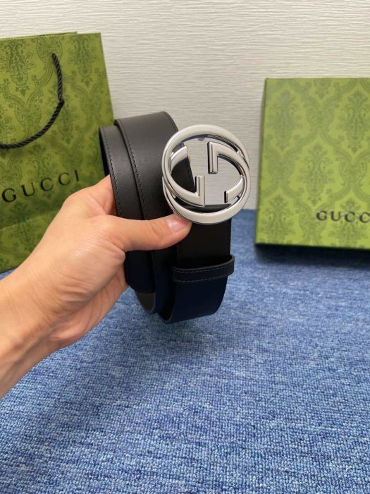 Ремінь шкіряний Gucci Signature 3.8 см фото 3