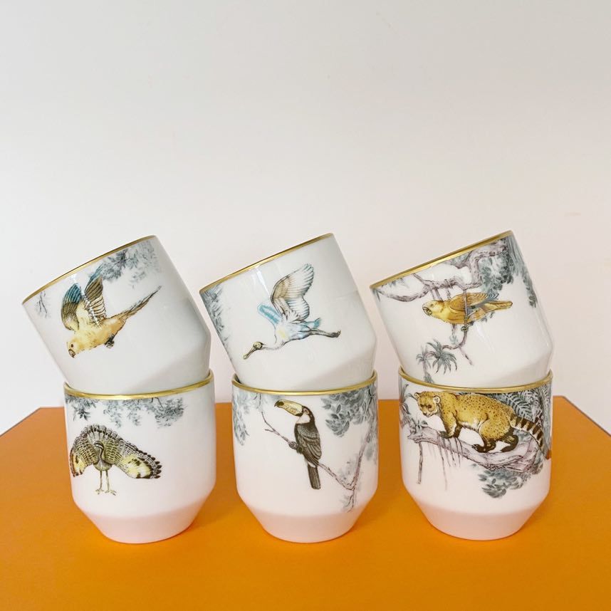Set cups of bone porcelain Equatorial Jungle Series фото 6