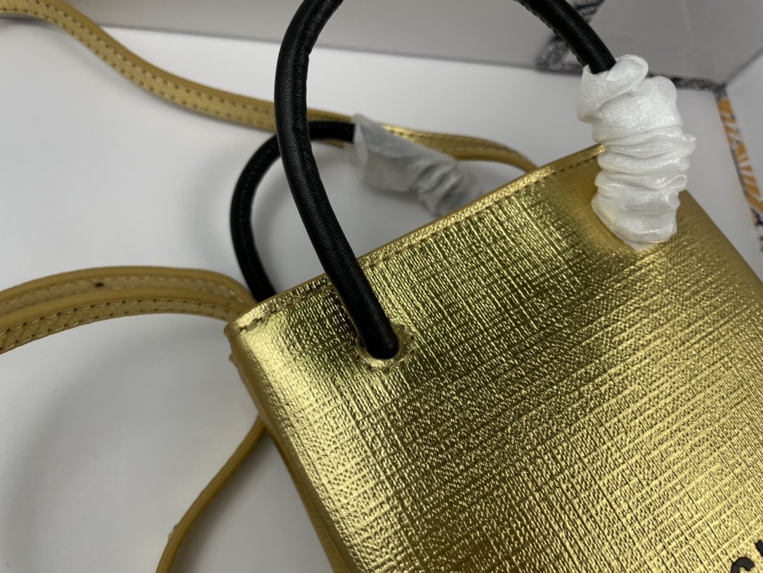 A bag MINI SHOPPING GOLD BAG 18 cm фото 3