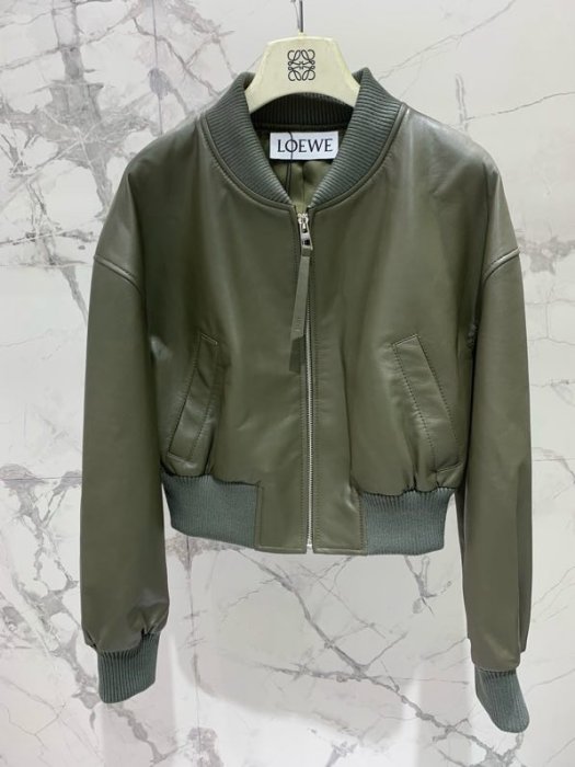 Jacket leather women's