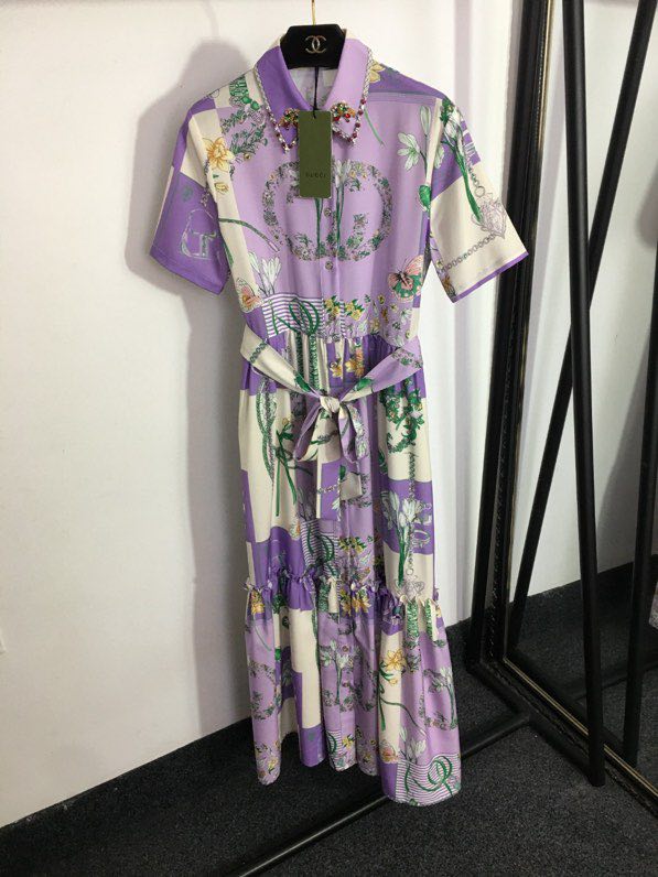Dress from flower print