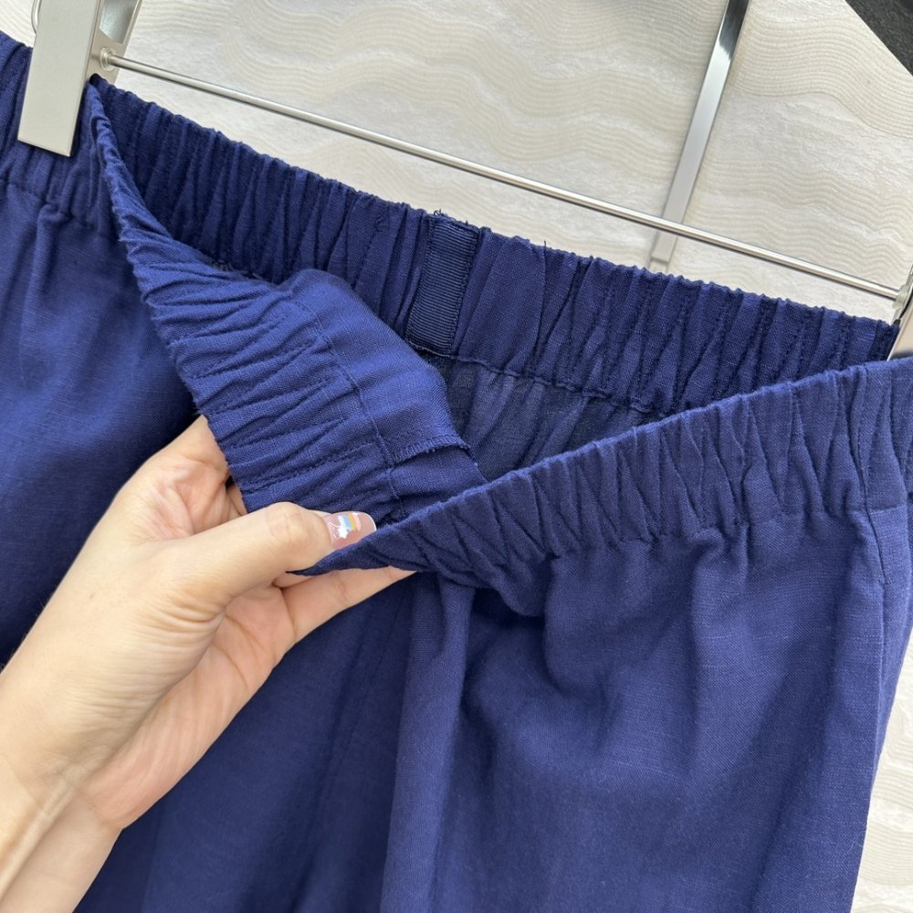 Прямі брюки з льону фото 5