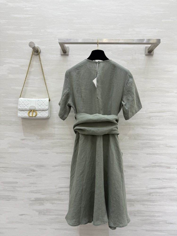 Linseed dress in French style from short sleeves фото 5