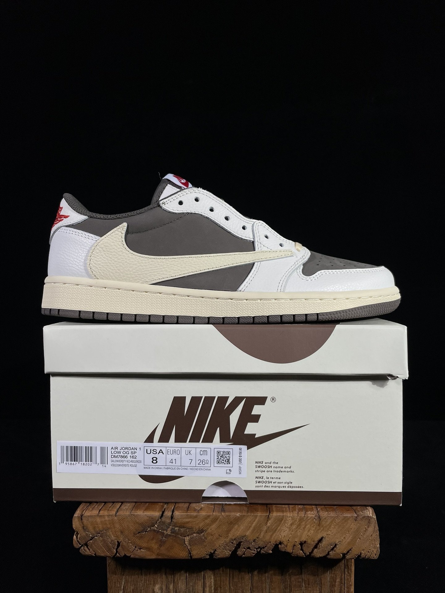 Кроссовки Air Jordan 1 Retro Low OG SP Travis Scott Reverse Mocha DM7866-162 фото 9