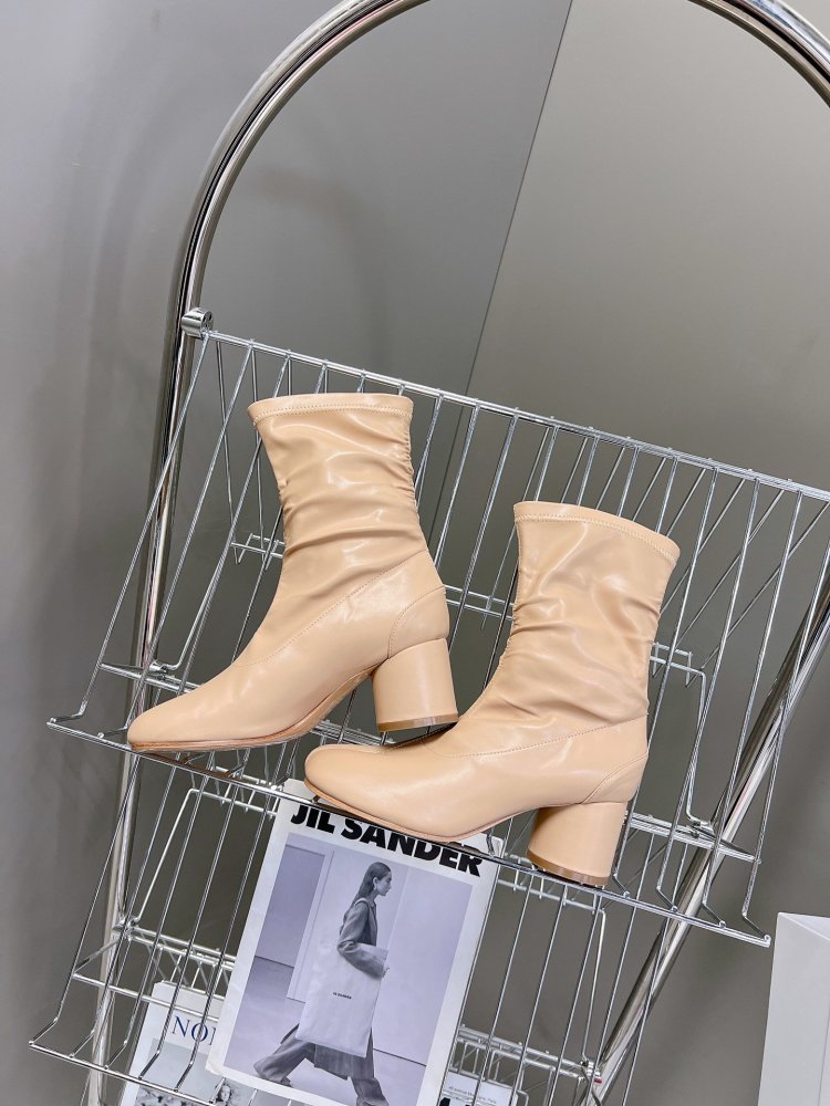 Сапоги женские кожаные с раздвоенным носком фото 6