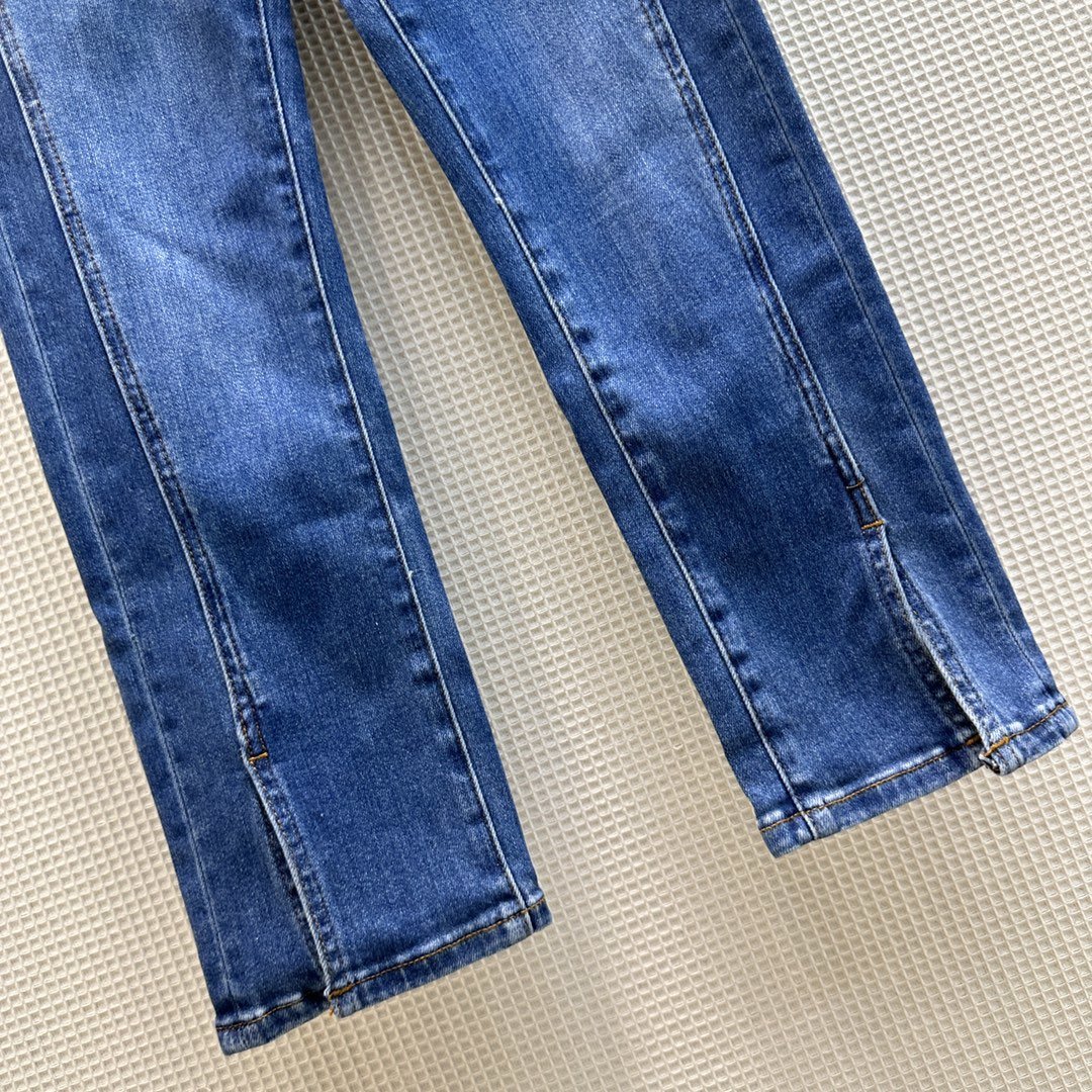 Прямые эластичные джинсы весенние женские фото 5
