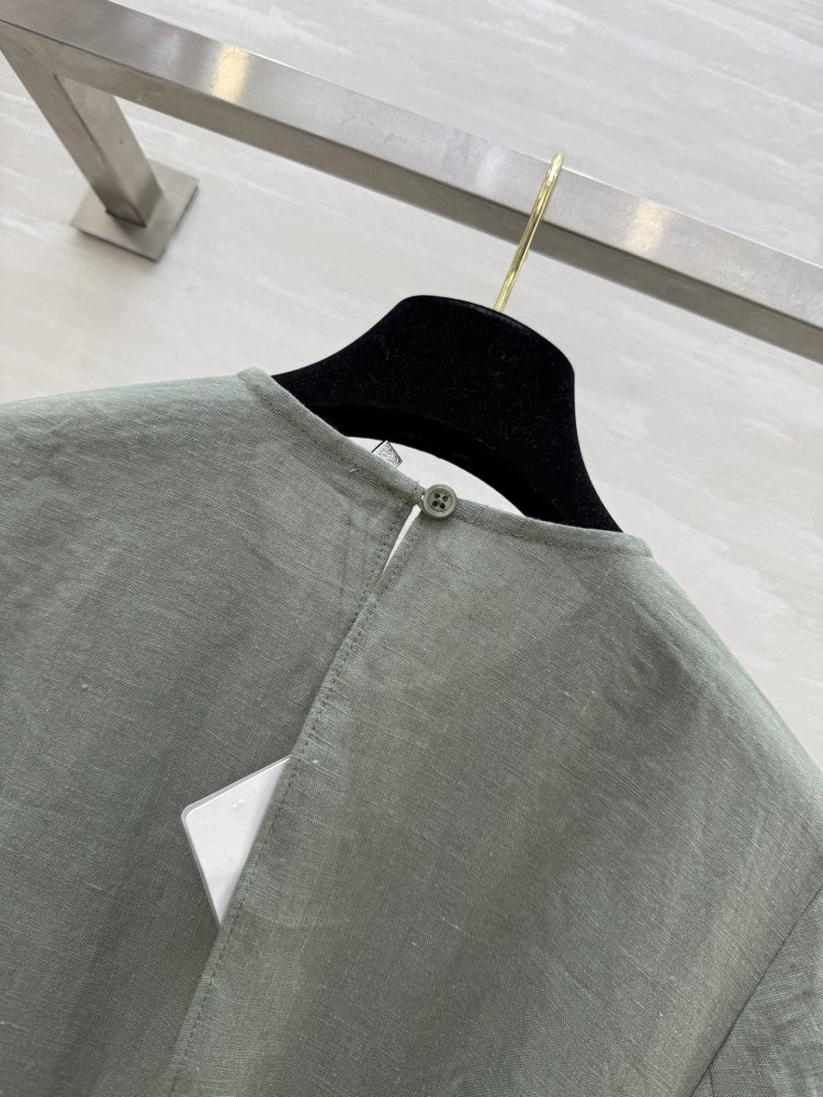 Linseed dress in French style from short sleeves фото 7