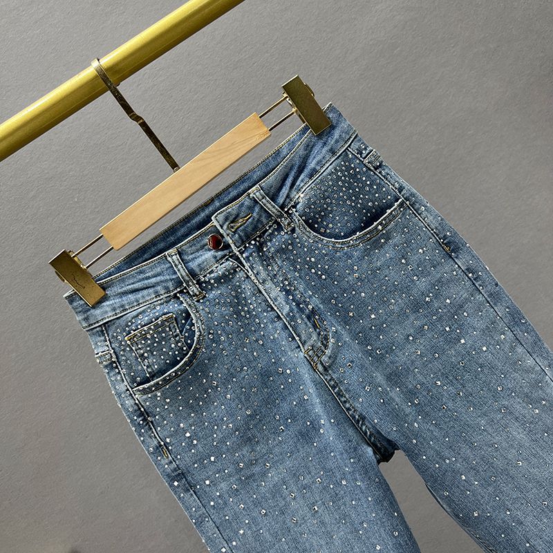 Jeans women's, Spring, free Waist from high waist фото 2